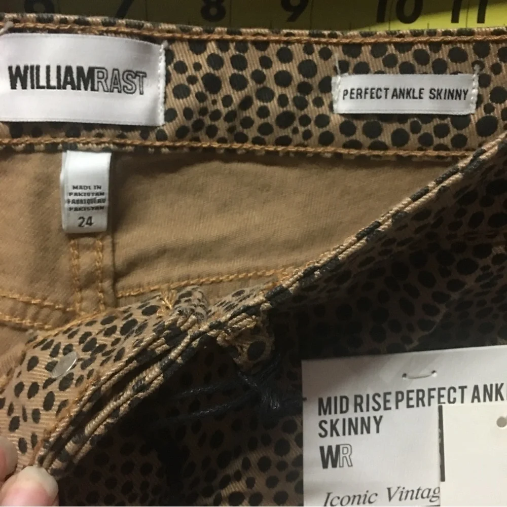 WILLIAM Rast Perfect Ankle Skinny Leopard Sz 24/0 - Picture 3 of 8